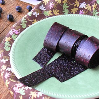 Homemade Naturally Sweetened Blueberry Fruit Roll-Ups
