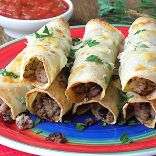 Oven Fried Mexican Turkey Taquitos