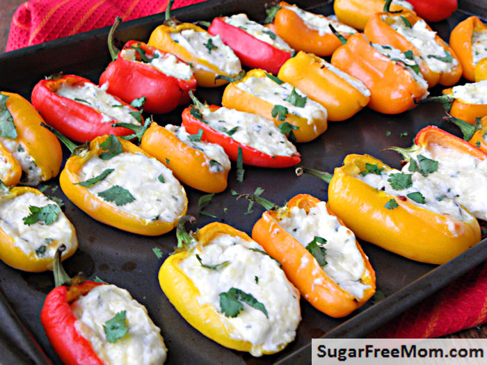 low carb sweet pepper poppers
