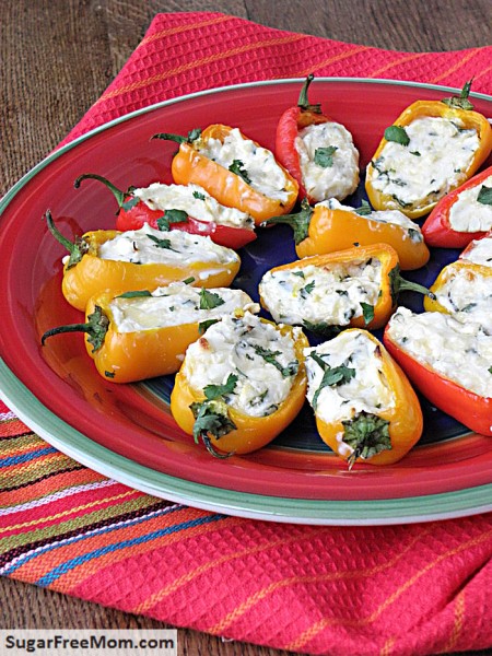 low carb sweet pepper poppers