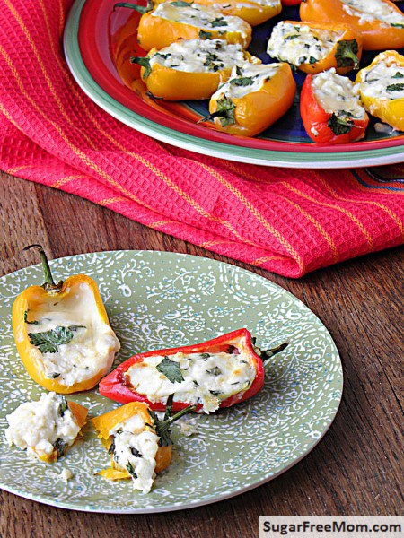 low carb sweet pepper poppers