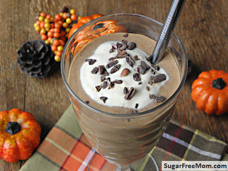 Sugar Free Low Carb Pumpkin Mocha Protein Smoothie