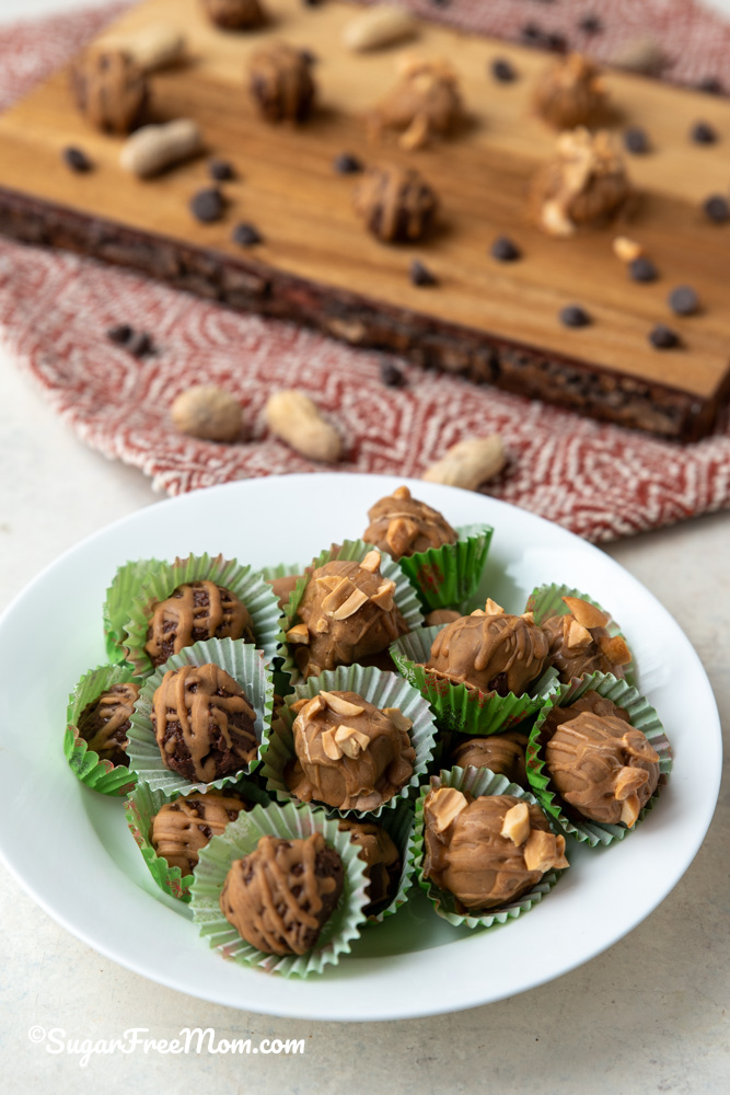 Sugar Free Chocolate Peanut Butter Truffles