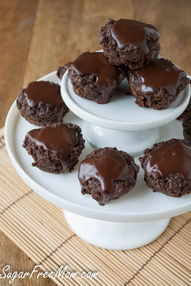 Gluten & Sugar-Free Quinoa Brownie Bites with Sugar Free Ganache
