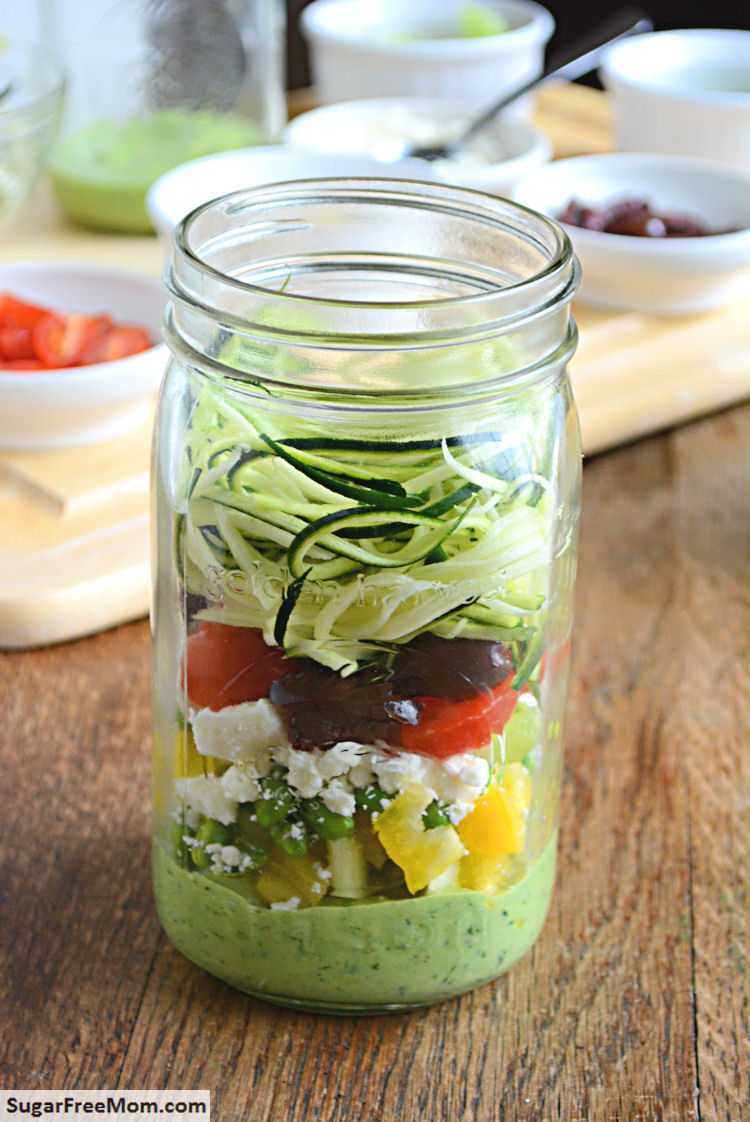 Salad in a Jar - Greek Orzo Salad in a Jar - Salad in a Jar Meal Prep