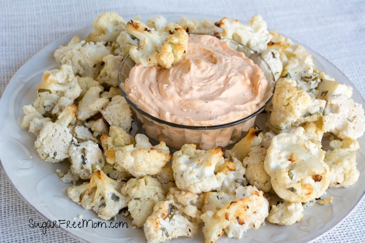 Oven Fried Ranch Cauliflower Bites with Dean’s Buffalo Ranch Dip