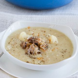 Creamy "Creamless" Cauliflower Soup with Crispy Shallots