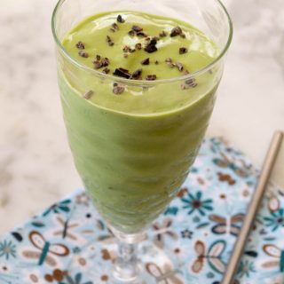 Minty Green Protein Smoothie {Dairy Free & Low Carb}