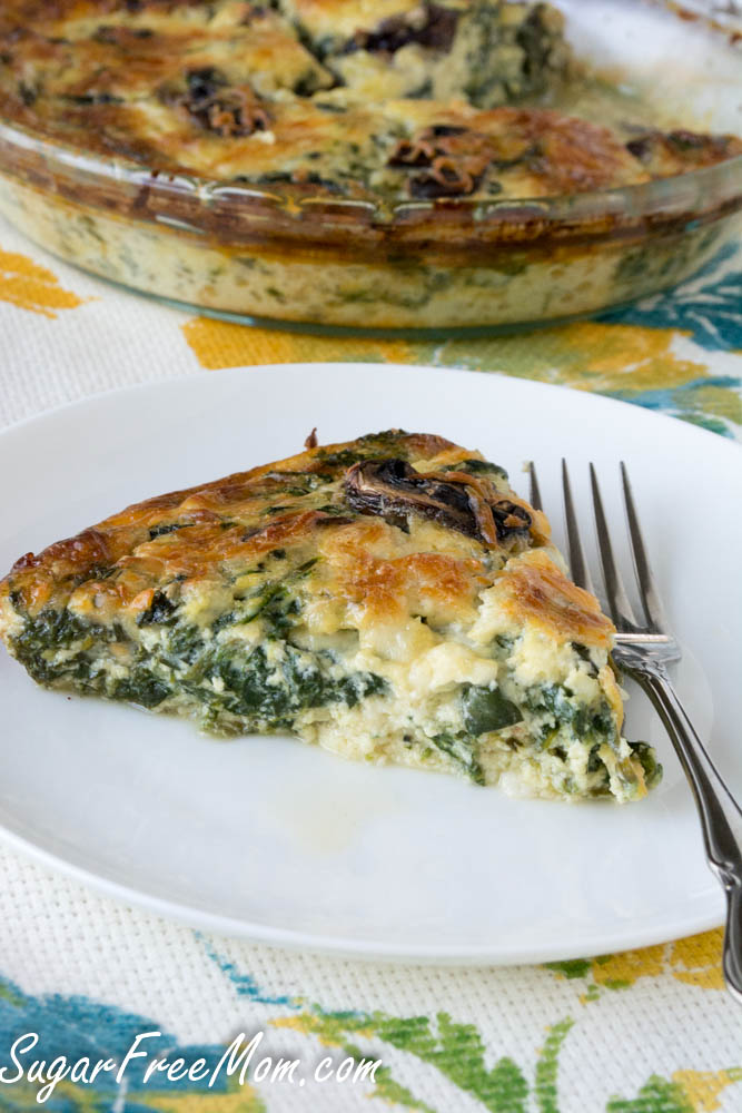 Keto Crustless Mushroom Spinach Pie