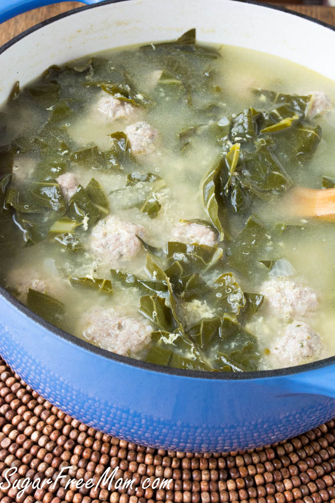 Lightened Up Italian Wedding Soup with Quinoa