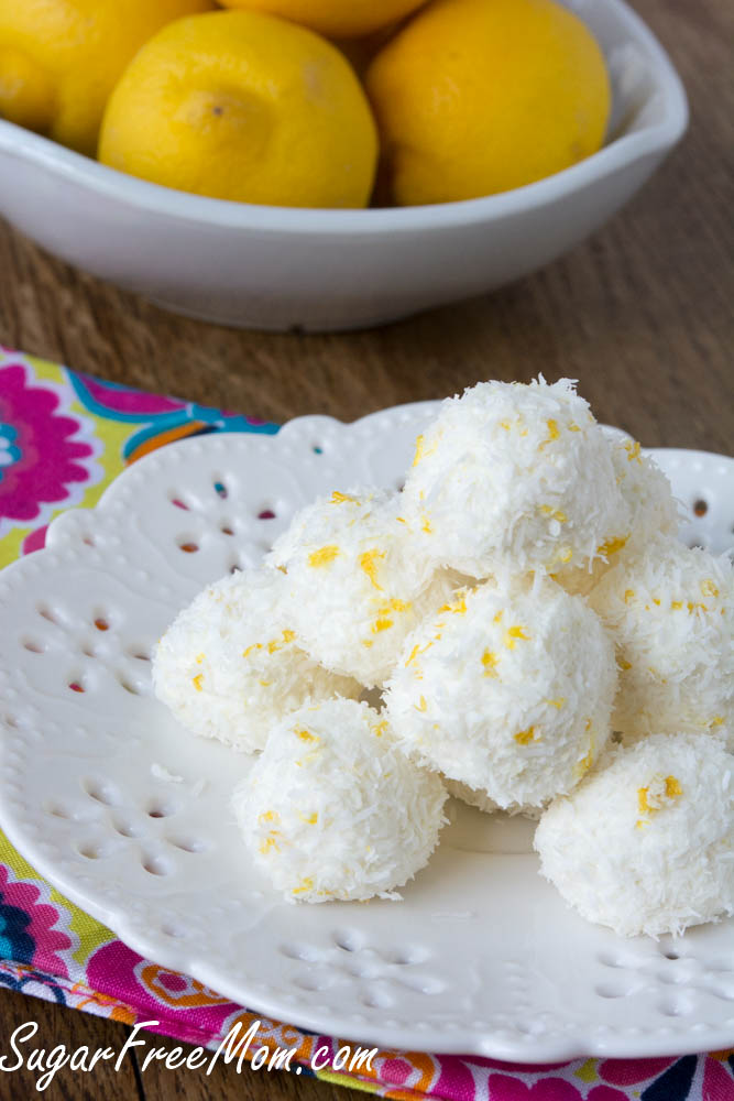 No Bake Sugar-Free Lemon Truffles (Keto, Gluten Free)