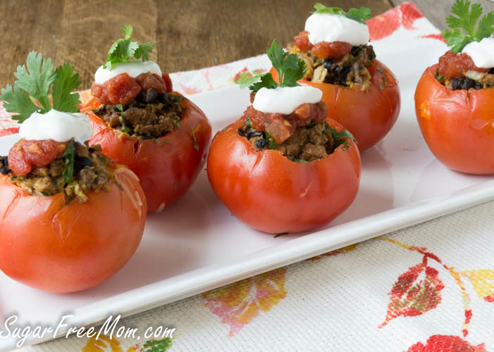 Taco Egg Stuffed Tomatoes