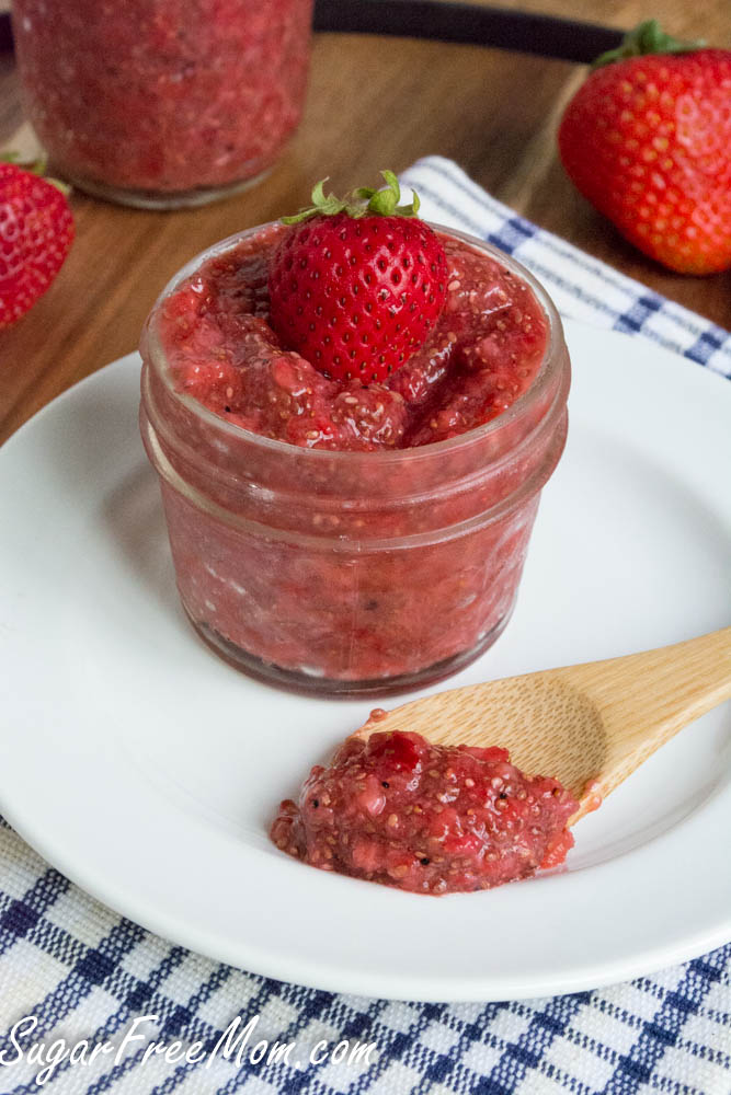 This delicious Keto Strawberry strawberry jam is added added sugar, as well as without pectin and without any canned!