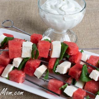 Watermelon Kabobs with Keto Sweet Cream Dip