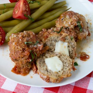 Crock Pot Turkey Meatballs Stuffed with Cheese (Low Carb, Gluten Free)