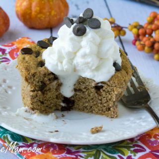 Sugar-Free Pumpkin Pie Chocolate Chip Mug Cake