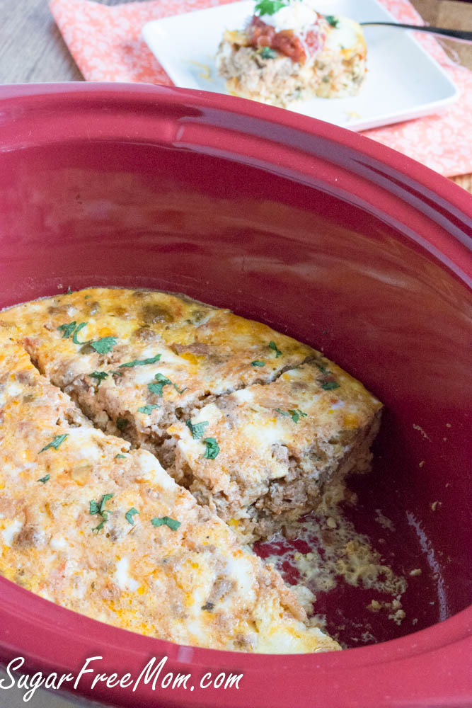 Slow Cooker Keto Mexican Breakfast Casserole {Low Carb & Gluten Free}