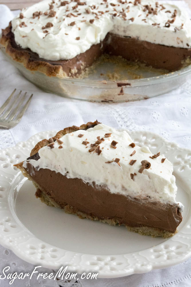 It's so creamy and has a beautiful hint of vanilla with a crackling cinnamon sugar topping and buttery pie. Sugar Free Chocolate Cream Pie . Sugar Free Keto Chocolate Cream Pie (Low Carb, Nut Free ...