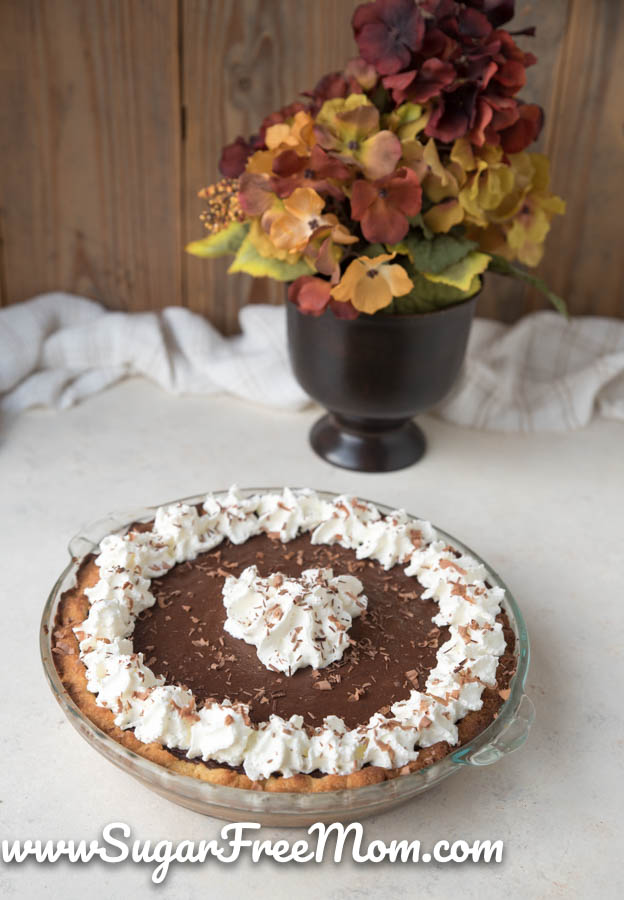 This pie is(there aren't really words!). Sugar Free Chocolate Cream Pie : Sugar Free Chocolate Cream Pie : Press in pie plate with ...
