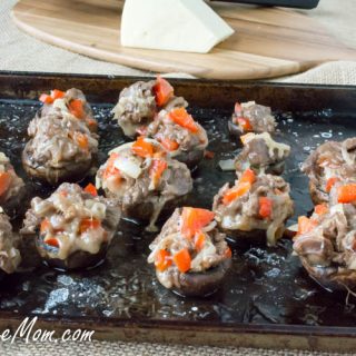 Philly Cheesesteak Stuffed Mushrooms