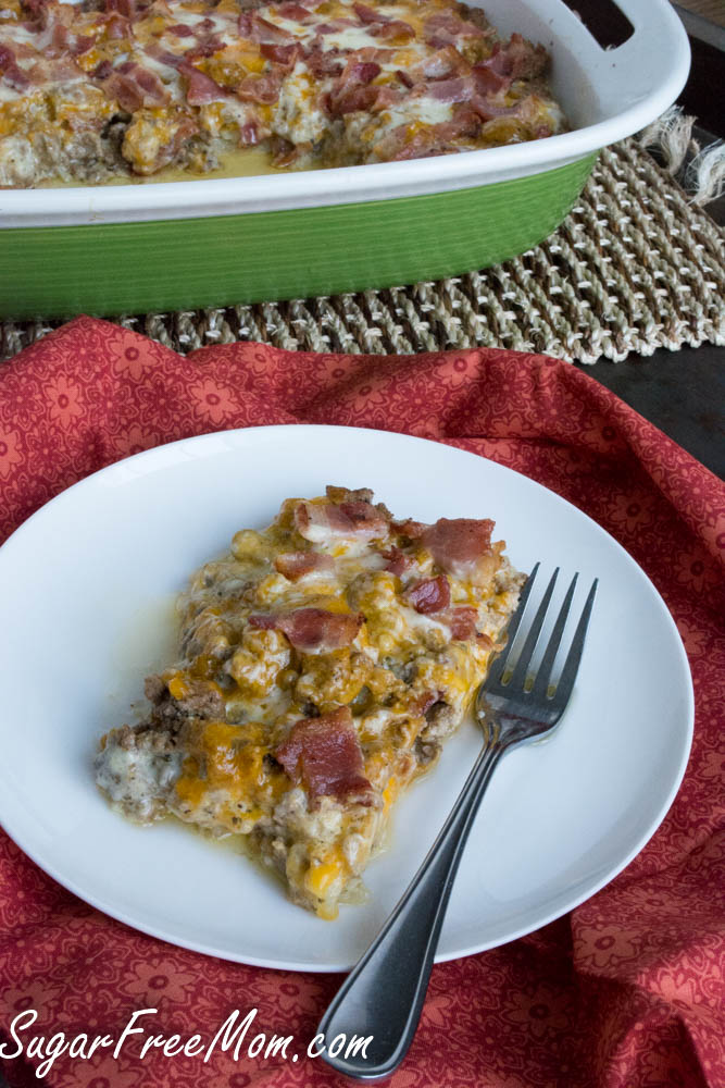 Low Carb Bacon Cheeseburger Skillet Casserole