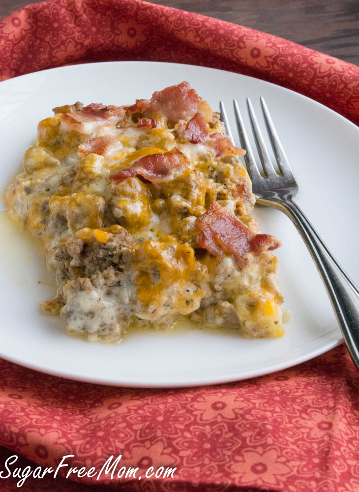 Bacon Cheeseburger Cauliflower Casserole