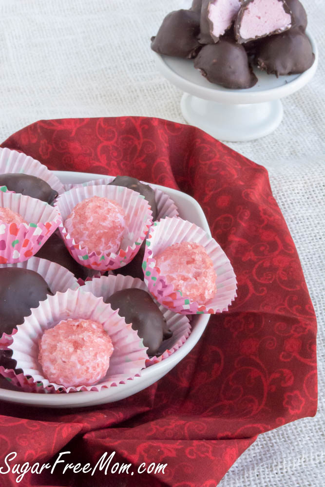 low carb raspberry truffles