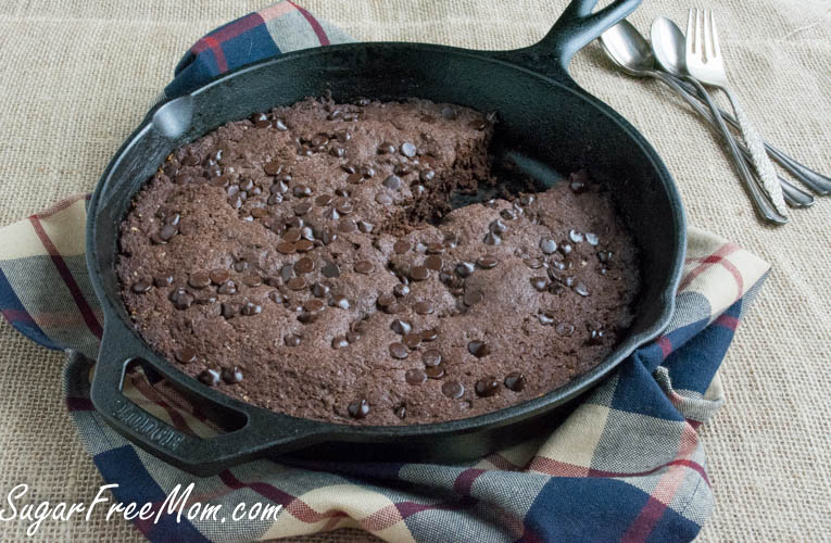 Sugar-Free Chocolate Skillet Brownie