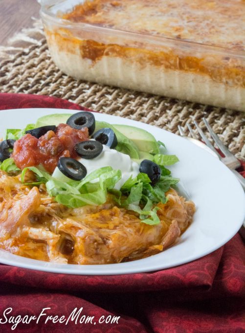 Chicken Enchilada Casserole {Keto, Low Carb and Grain Free}