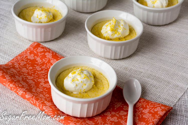 Sugar Free Lemon Pudding Cakes from the Sugar-Free Mom Cookbook!