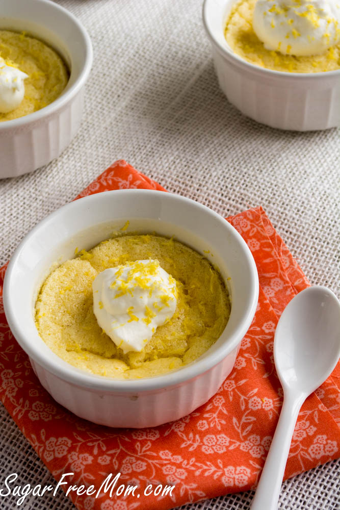 Sugar Free Lemon Pudding Cakes from the Sugar-Free Mom Cookbook!
