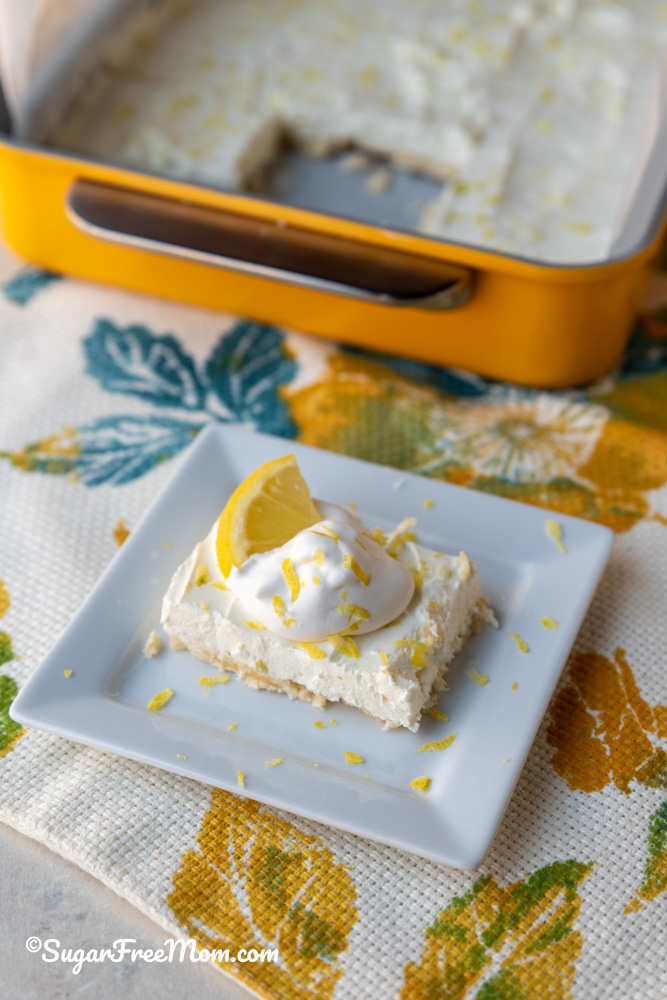 Sugar Free Low Carb Lemon Cheesecake Bars