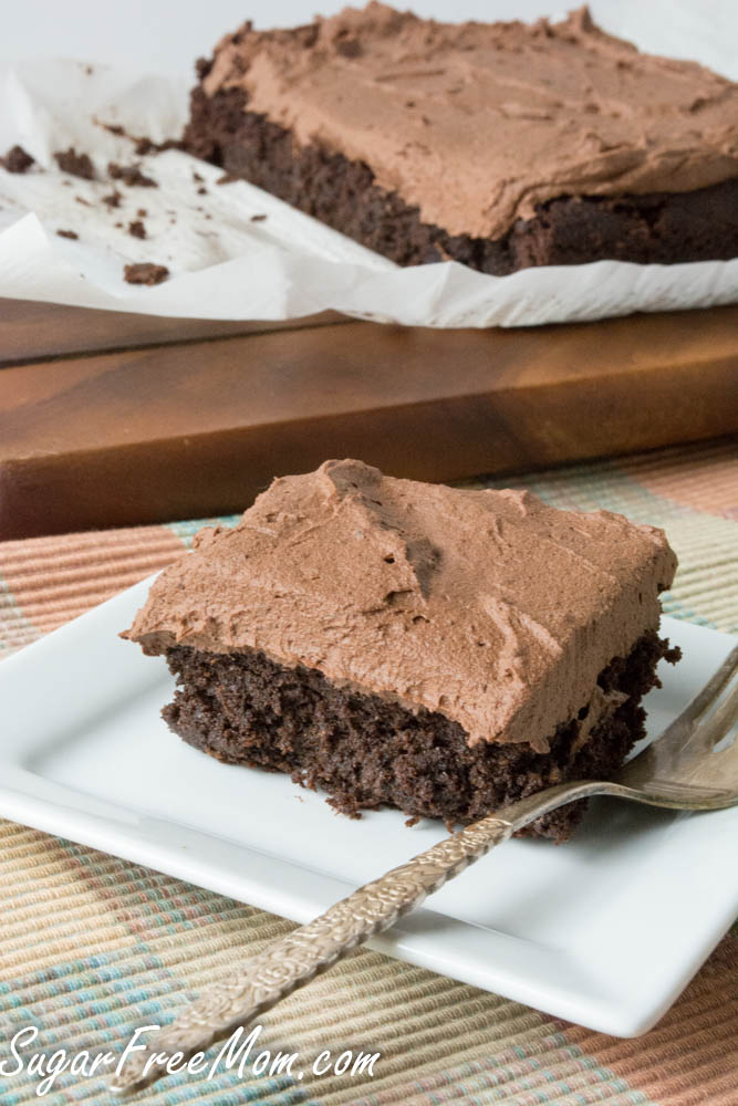 Sugar Free Low Carb Chocolate Crazy Cake { Egg Free, Dairy Free, Nut Free, Grain Free, Gluten Free}