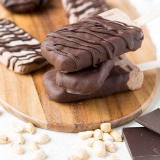 Sugar Free Chocolate Peanut Butter Ice Cream Popsicles