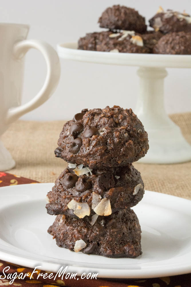 Keto Sugar Free Chocolate Coconut Cookies