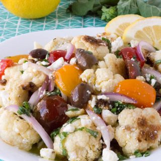 Low Carb Mediterranean Cauliflower Salad