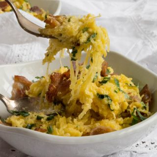 Low Carb Spaghetti Squash Alla Carbonara