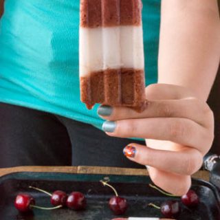 Low Carb Cherry Coconut Cheesecake Popsicles
