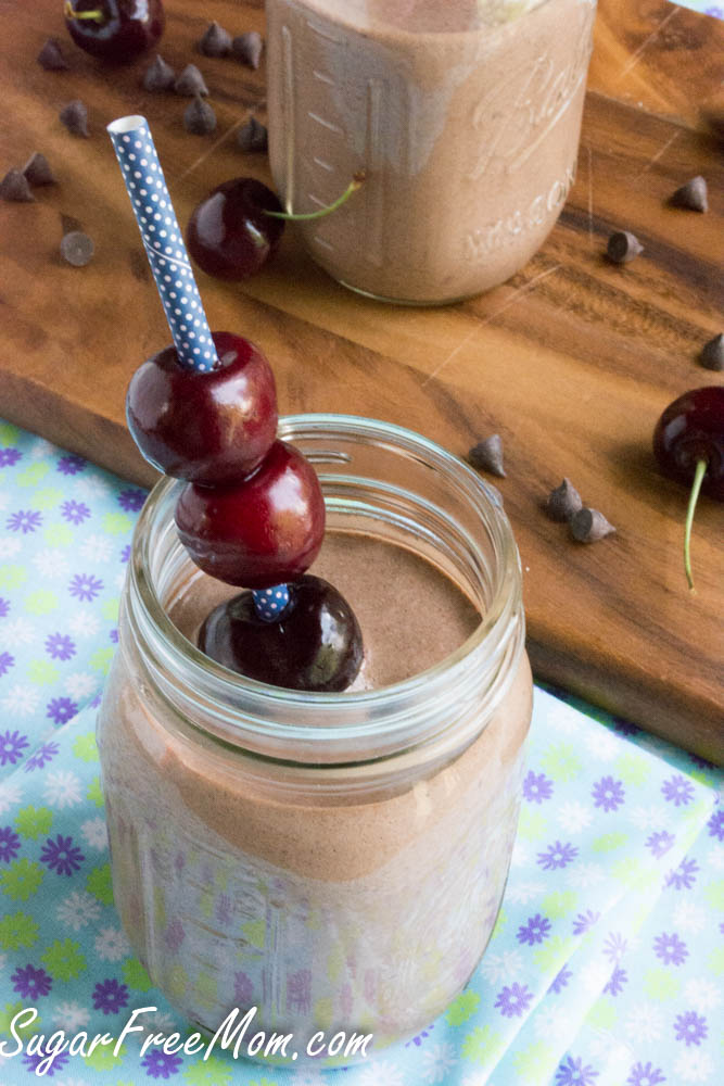 Low Carb Cherry Chocolate Protein Smoothie