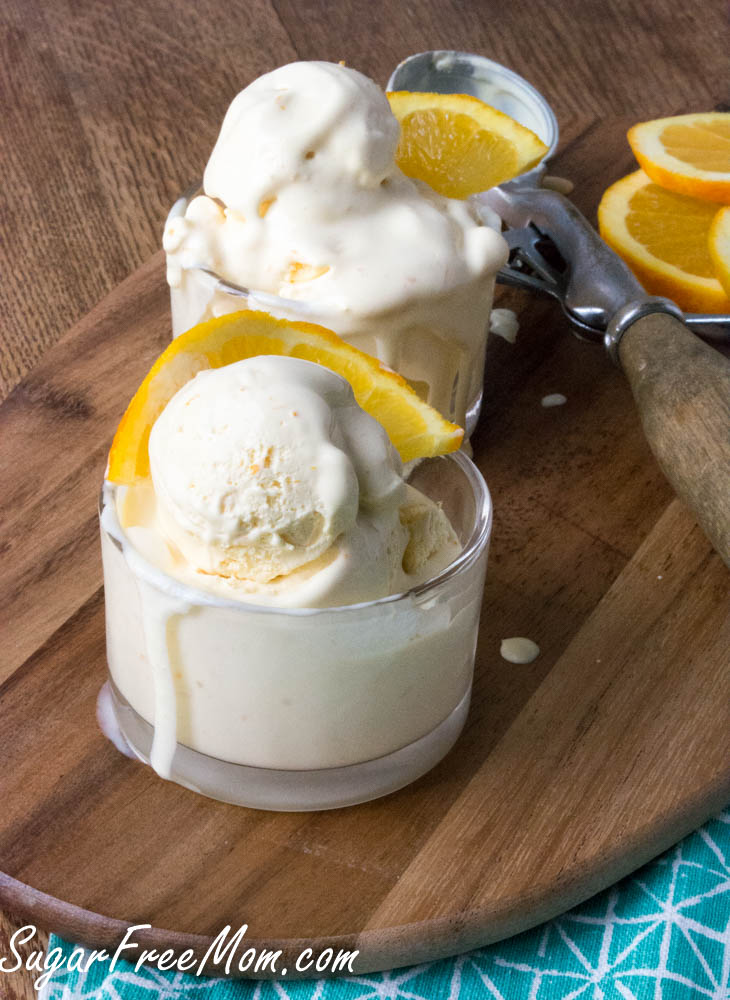 Sugar Free Low Carb Orange Creamsicle Ice Cream