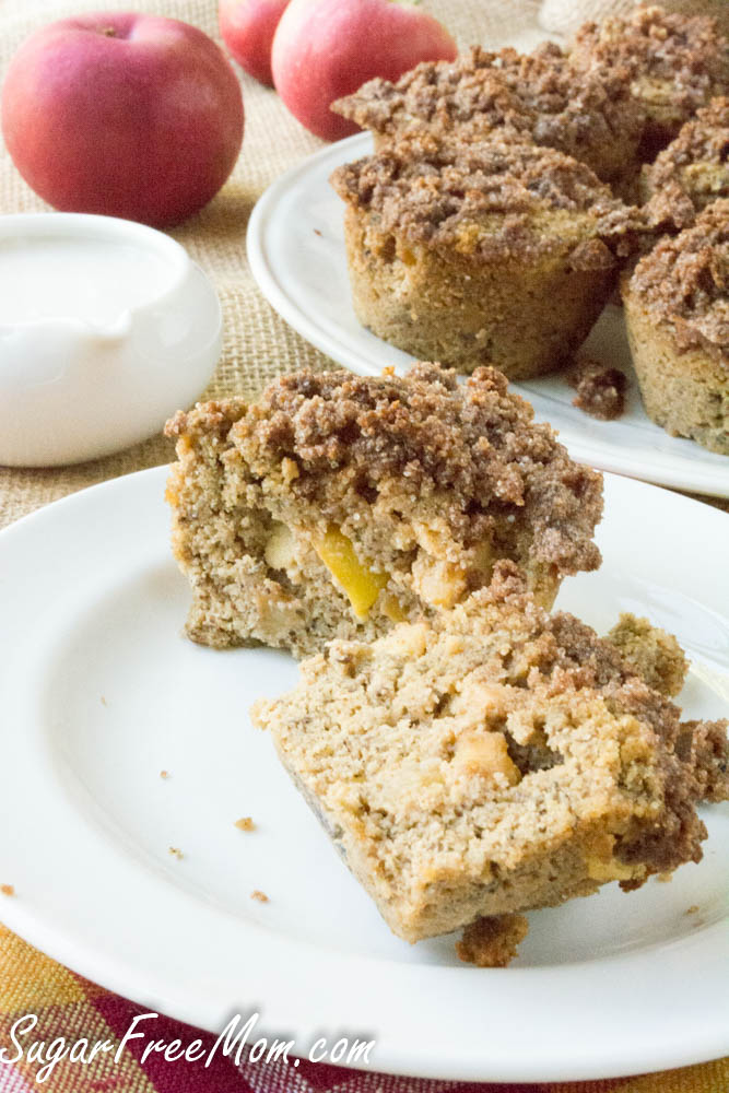 Low Carb Grain Free Apple Crumb Muffins
