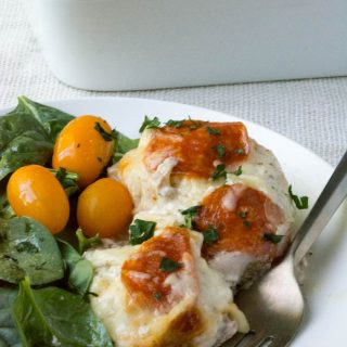 Easy Low Carb Cheesy Pizza Chicken Bake