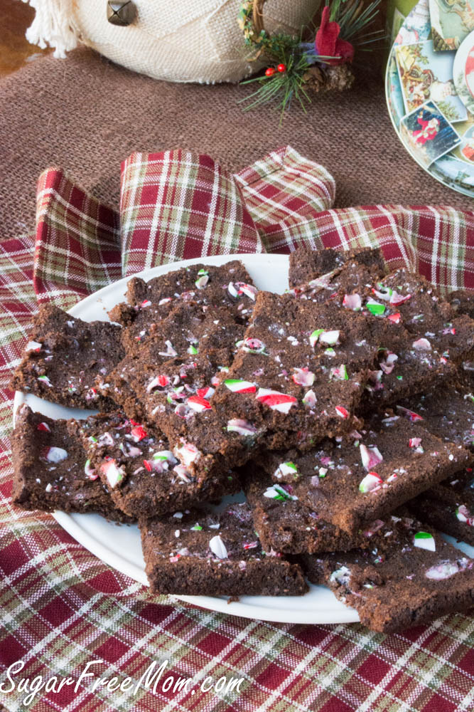 Sugar-Free Peppermint Brownie Bark