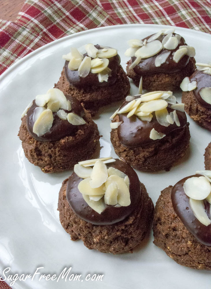 Flourless Sugar-Free Chocolate Almond Fudge Cookies