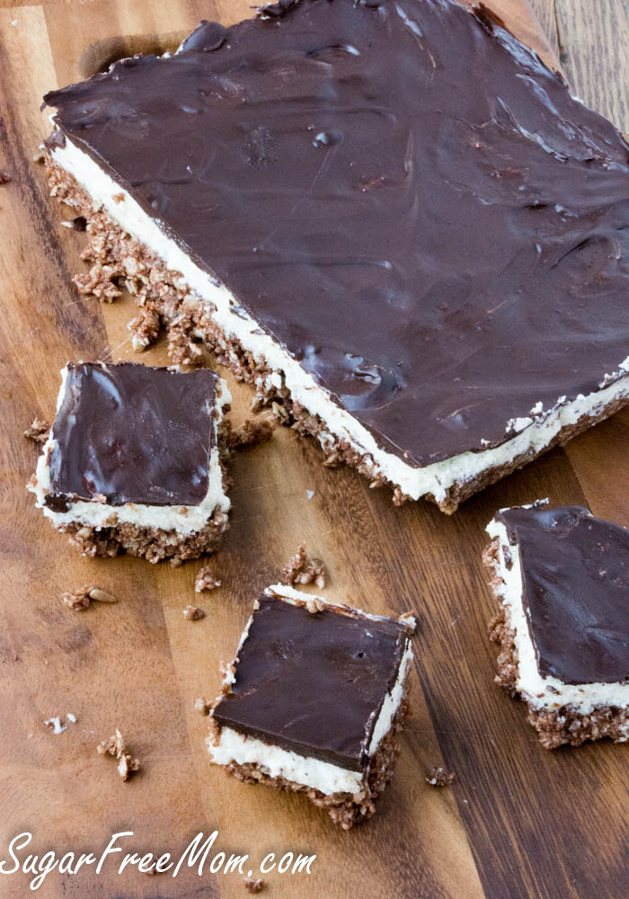 No Bake Sugar-Free Nanaimo Bars {Nut Free, Low Carb}