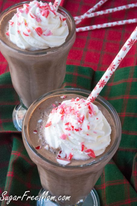 Low Carb Keto Frozen Peppermint Hot Chocolate - Sugar-Free Mom