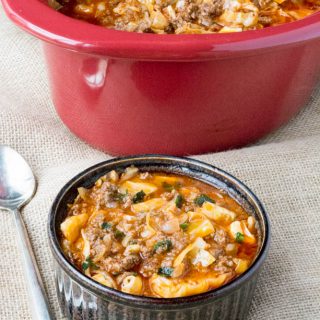Slow Cooker UnStuffed Low Carb Cabbage Roll Soup