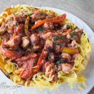 Chicken Cacciatore Stuffed Spaghetti Squash
