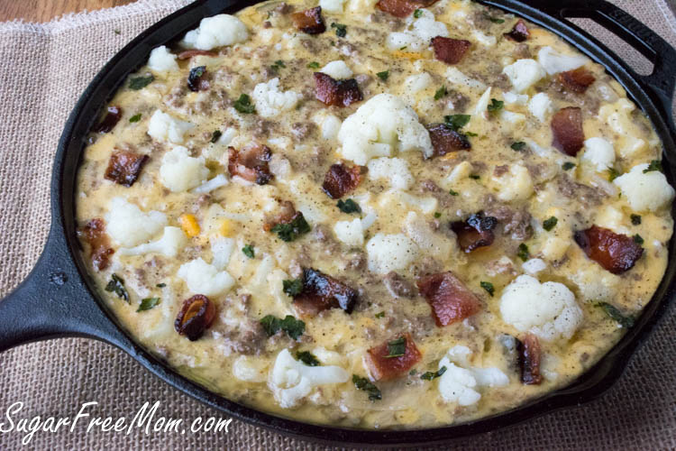 Low Carb Bacon Burger Mac-N-Cheese
