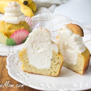 Low-Sugar Low-Carb Banana Cream Pie Cupcakes